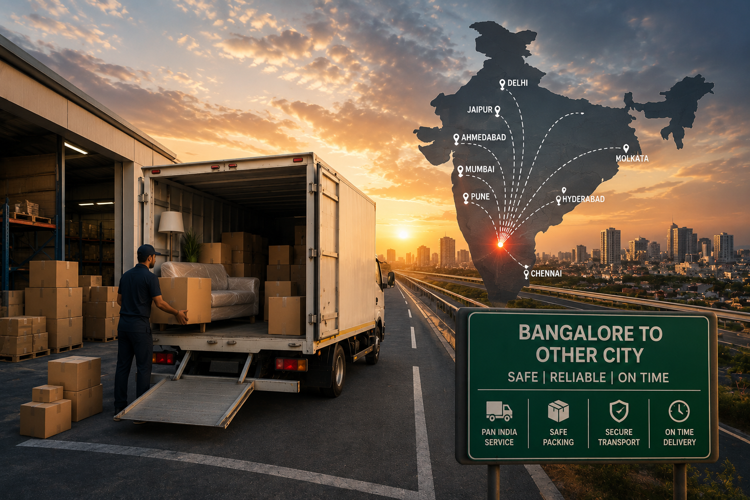 Intercity packers and movers from Bangalore to Mysore with planned packing and transport
